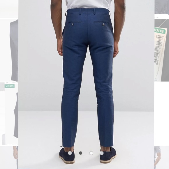 Gianni Feraud Tapered Slim Fit Trouser Linen 34x32 - Picture 3 of 6